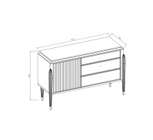 Туалетный столик Gravita (Гравита) GRAV-23 слоновая кость