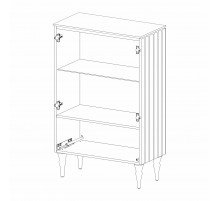 Комбинированный шкаф витрина Лоренсо МН-043-01 белый Комбинированный шкаф витрина Лоренсо МН-043-01 белый