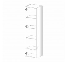 Шкаф-витрина навесной Лоренсо МН-043-02/03 Шкаф-витрина навесной Лоренсо МН-043-02/03