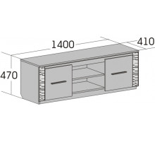 Тумба под телевизор для гостиной Элана, цвет Бодега белая Тумба под телевизор для гостиной Элана, цвет Бодега белая