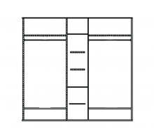 Шкаф для одежды Лика ММ-137-01/05 (белая эмаль)