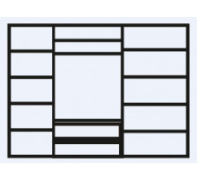 Пятистворчатый шкаф для одежды Венеция ВНШ2/51 (дуб седан) Пятистворчатый шкаф для одежды Венеция ВНШ2/51 (дуб седан)